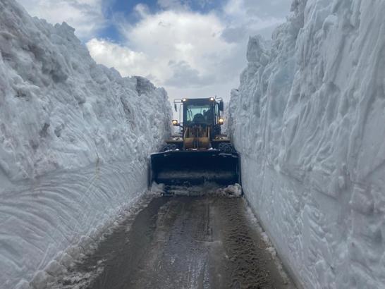 Karla kaplı Mesudiye-Çambaşı yolu nisanda ulaşıma açıldı