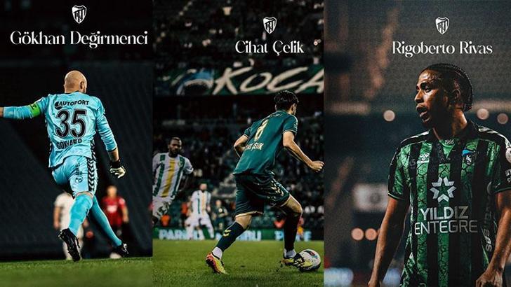 Kocaelispor'da Gökhan Değirmenci, Cihat Çelik ve Rivas’ın sözleşmeleri uzatıldı