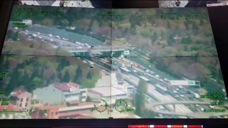İstanbul - İl Emniyet Müdürlüğü helikopterle denetimlerde bulundu