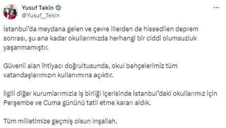 İstanbul'da okullar 2 gün tatil edildi