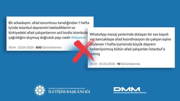 İletişim Başkanlığı, ‘AFAD’ın tüm personeli acil koduyla İstanbul’a çağırdı’ iddialarını yalanladı