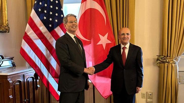 Bakan Şimşek, ABD'li mevkidaşı Bessent ile bir araya geldi