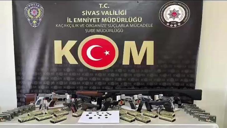Sivas merkezli 4 ilde kaçak silah operasyonu: 18 gözaltı