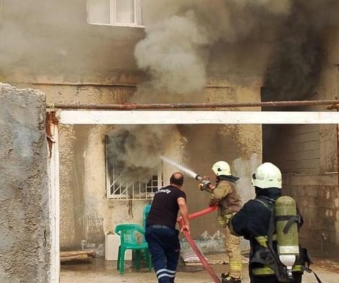 Mardin’de ev yangını