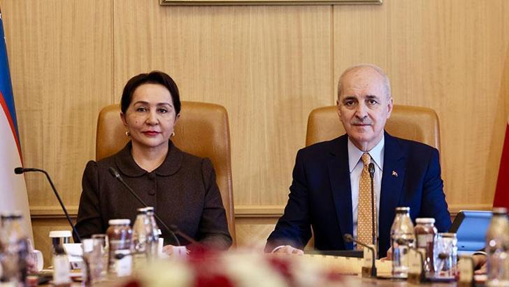 TBMM Başkanı Kurtulmuş, Özbekistan Ali Meclisi Senato Başkanı Narbayeva ile bir araya geldi