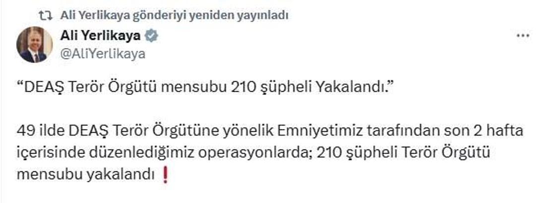 49 ilde DEAŞ operasyonu: 210 gözaltı