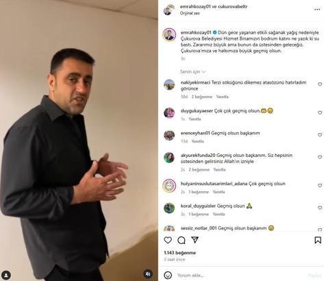 Çukurova Belediyesi’ni su bastı