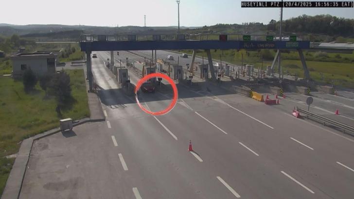 İstanbul- Çekmeköy'de gişelerden 110 kilometre hızla geçen şüpheli kamerada