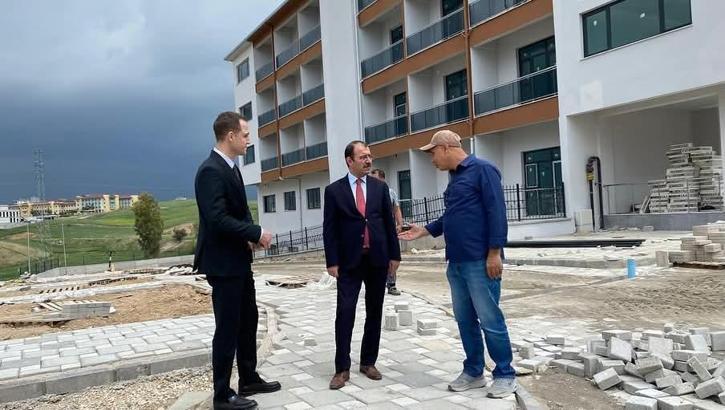Kaymakam Erdinç Dolu, huzurevi inşaatını inceledi