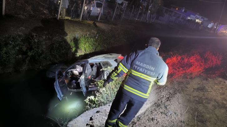 Nusaybin'de otomobil sulama kanalına düştü: 3 yaralı