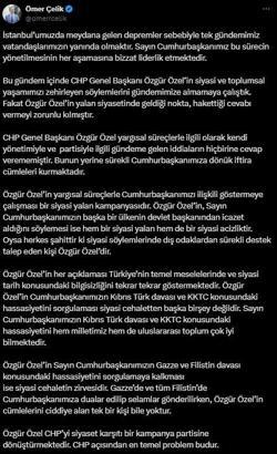 AK Parti'li Çelik: Özgür Özel, CHP'yi siyaset karşıtı bir kampanya partisine dönüştürmektedir