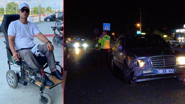 Otomobilin çarptığı tekerlekli sandalyeli öldü