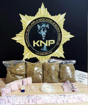 Lüleburgaz'da uyuşturucu operasyonunda 2 tutuklama