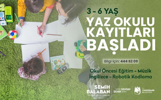 Yunusemre'de minikler için yaz okulu kayıtları başladı