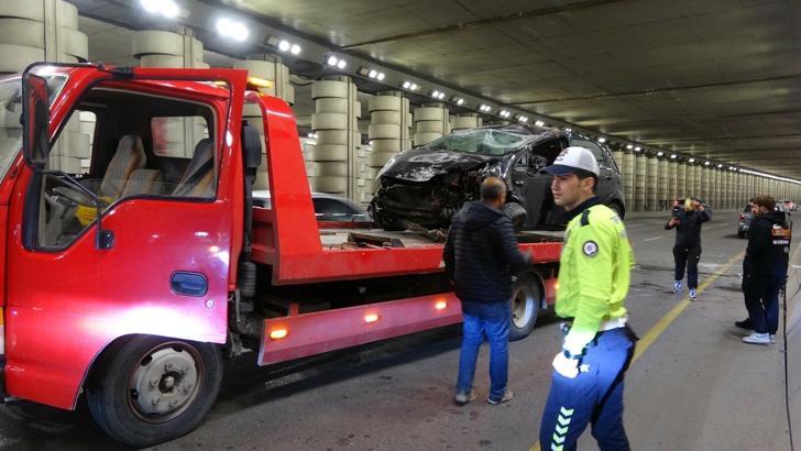Kontrolden çıkan otomobil takla atarak metrelerce sürüklendi: 1 yaralı