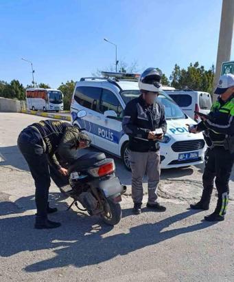 Antalya'da motosiklet denetimi