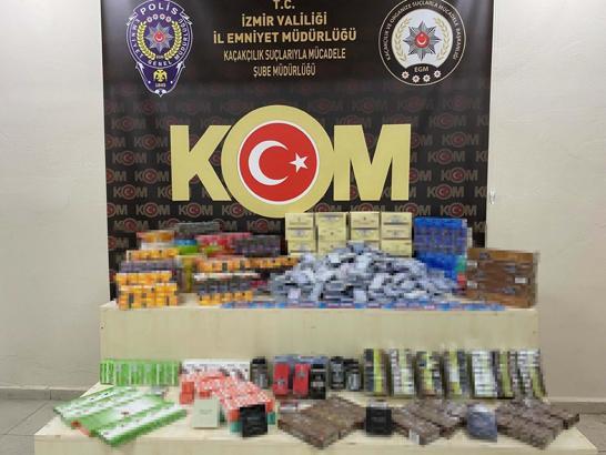 İzmir'in 9 ilçesinde operasyon; 6 milyon TL'lik kaçak ürün ele geçirildi