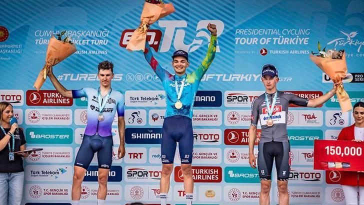 60. Cumhurbaşkanlığı Türkiye Bisiklet Turu'nun 3'üncü etabını Lev Gonov kazandı
