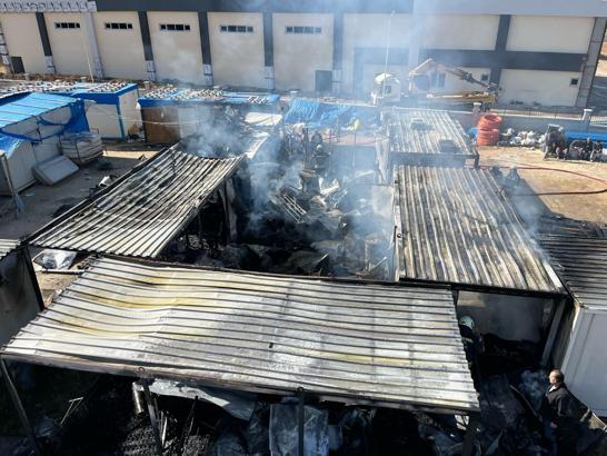 Konya'da işçilerin yaşadığı konteynerde yangın çıktı