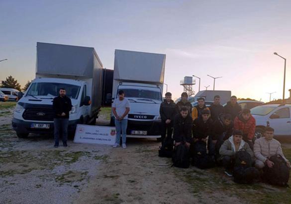 Kırklareli'de 110 kaçak göçmen yakalandı