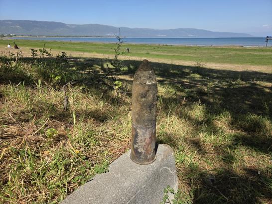 İznik Gölü'nde piknik yapan çocuğun bulduğu 1916 Alman yapımı top mermisi imha edildi