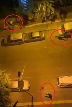 Diyarbakır’da 2 kişinin yaralandığı silahlı kavga kamerada