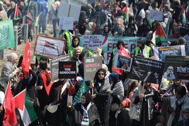 İstanbul’da Gazze için ABD konsolosluğuna yürüyüş düzenlendi
