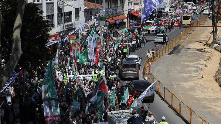 İstanbul’da Gazze için ABD konsolosluğuna yürüyüş düzenlendi