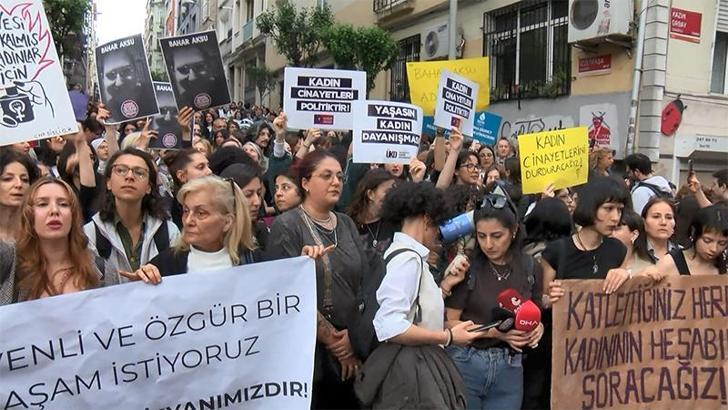 ÅžiÅŸli’de kadınlar öldürülen Bahar Aksu için yürüdü