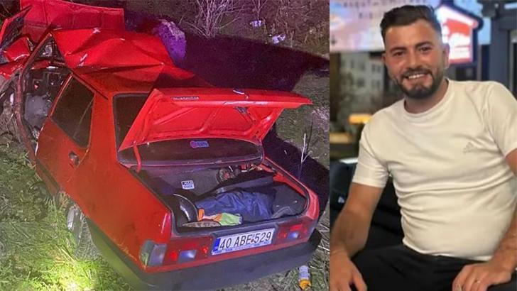 Ankara’da şarampole yuvarlanan otomobilin sürücüsü öldü