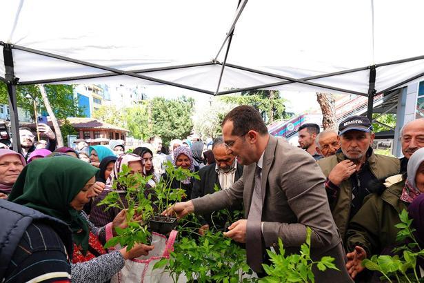 Belediye serasında yetişen 10 bin sebze fidanı üreticiye dağıtıldı