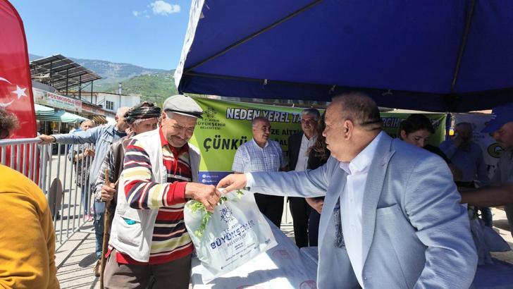 Ata tohumları Bozdoğan'da toprakla buluşuyor