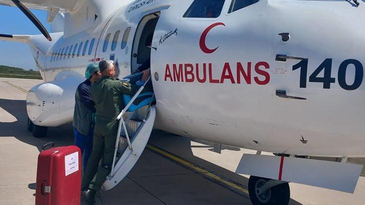 Kalp grefti, Hava Kuvvetleri'ne ait ambulans uçakla Ankara'ya getirildi
