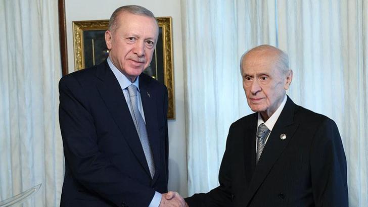 Cumhurbaşkanı Erdoğan ve Bahçeli bir araya geldi