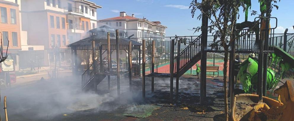 Gaziantep'te çocuk parkında yangın