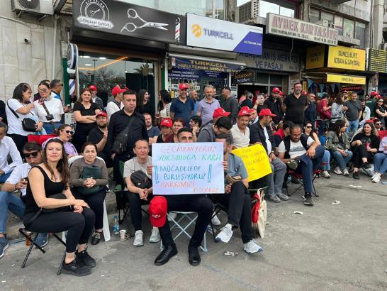 Konak Belediyesi çalışanları greve başladı