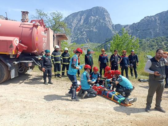 Isparta'da orman yangını tatbikatı