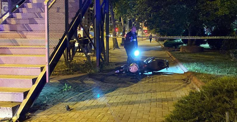 Çorlu'da otomobille çarpışan motosikletin sürücüsü ağır yaralandı