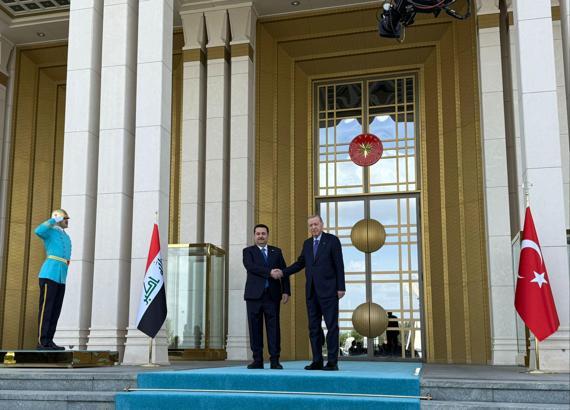 Cumhurbaşkanı Erdoğan, Irak Başbakanı Sudani'yi resmi törenle karşıladı