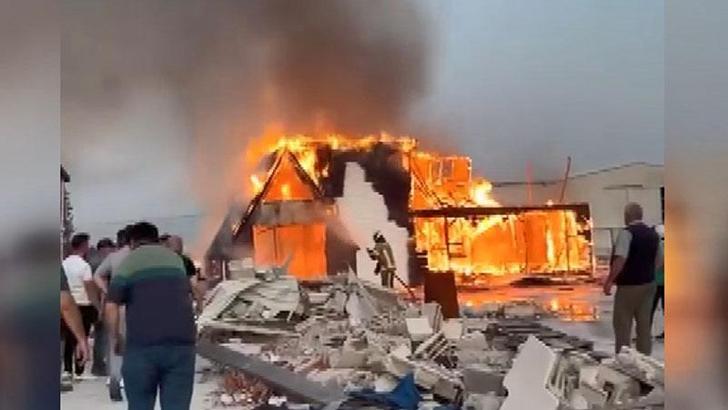 Bursa'da çıkan yangında 'tiny house' kullanılamaz hale geldi