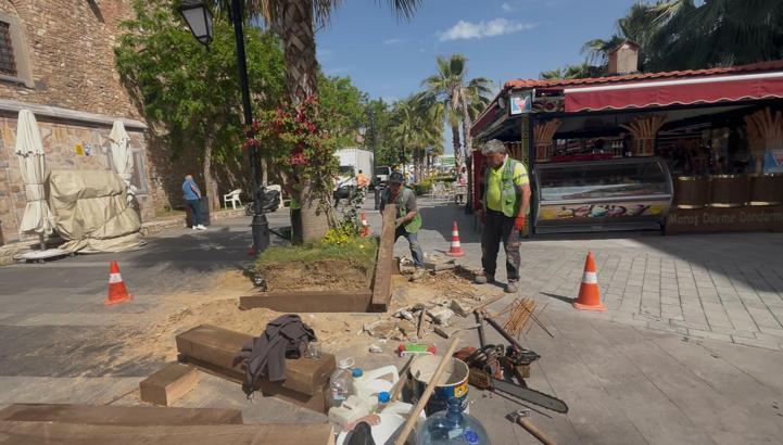 Turistik çarşılar sezonu yeni peyzaj tasarımı ile karşılayacak
