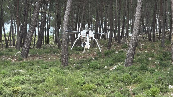 Bodrum'da orman yangınlara karşı dronlu önlem