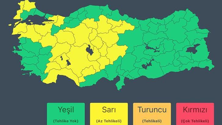 28 ilde sağanak ve fırtına nedeniyle 'sarı uyarı'