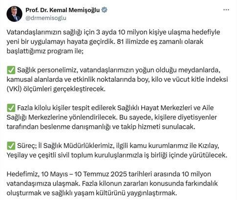 Fazla kilolu kişiler, Sağlıklı Hayat Merkezleri ve Aile Sağlığı Merkezlerine yönlendirilecek