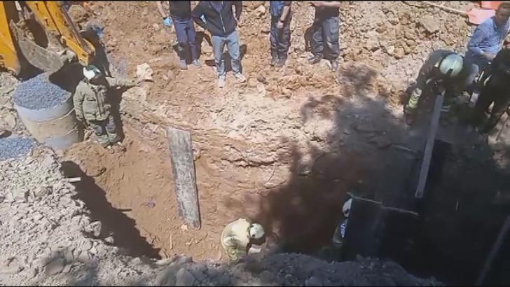 İstanbul - Çekmeköy'de inşaat alanında göçük-1