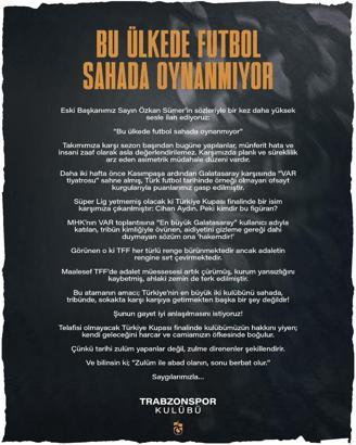 Trabzonspor’dan Türkiye Kupası final maçının hakem atamasına tepki