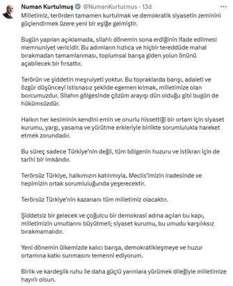 TBMM Başkanı Kurtulmuş: 'Terörsüz Türkiye'nin kazananı tüm milletimiz olacaktır