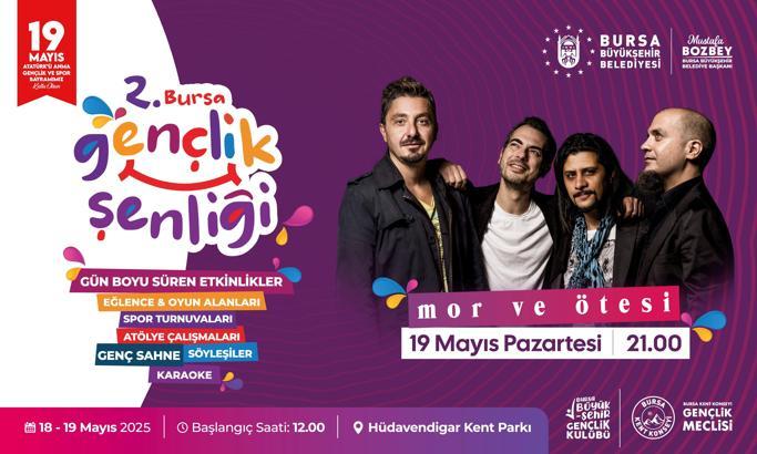 Bursa 19 Mayıs kutlamalarına hazırlanıyor; ‘Mor ve Ötesi’ sahne alacak