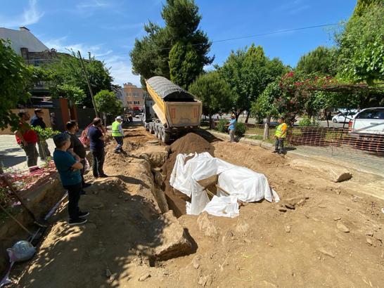 Aydın'da bulunan oda mezarın üstü kapatıldı