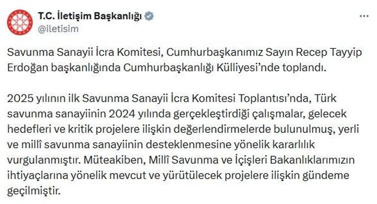 Cumhurbaşkanı Erdoğan, Savunma Sanayii İcra Komitesi Toplantısı'na başkanlık etti (2)
